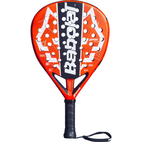 Babolat Veron Juan Lebron 3.0 padelracket in oranje met zwarte middenbaan, vooraanzicht