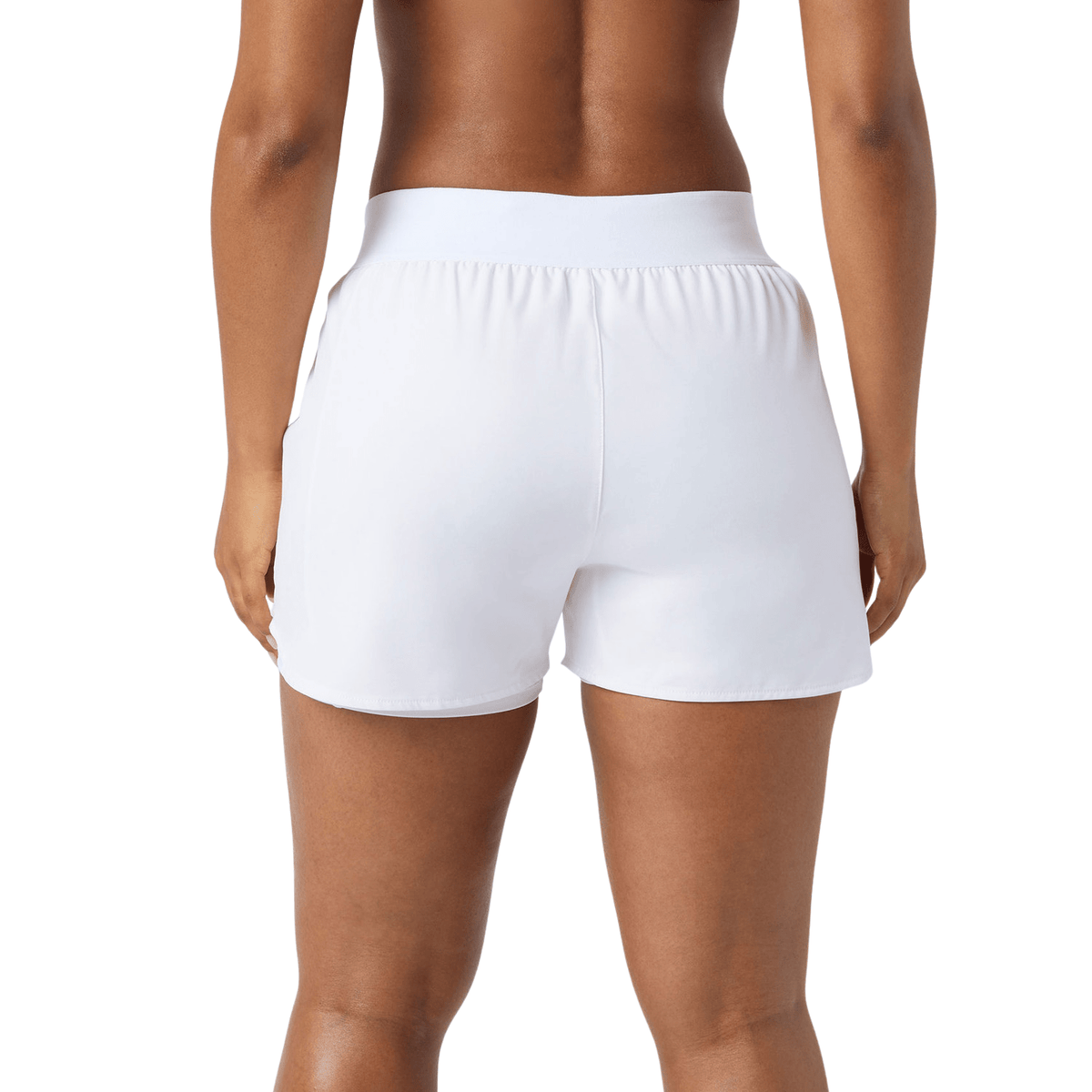 Achterzijde van de witte Bjorn Borg Ace 2-in-1 short, gedragen