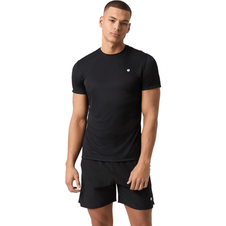 Bjorn Borg Ace Light T-shirt voor heren in zwart, gedragen vooraanzicht