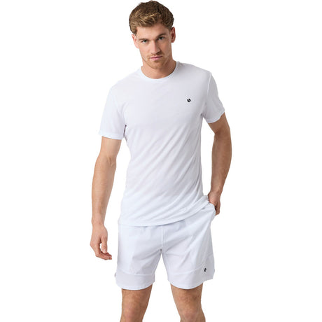 Bjorn Borg Ace Light T-shirt voor heren in wit, gedragen vooraanzicht