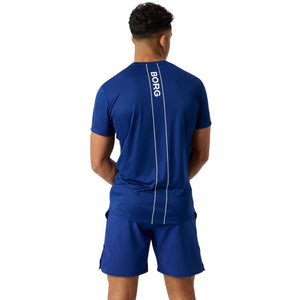 Achterzijde van het kobaltblauwe Ace Light T-shirt met BORG-print