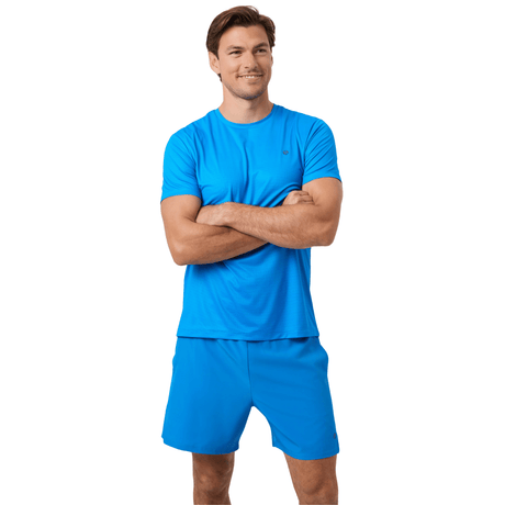Bjorn Borg Ace Light T-shirt voor heren in helderblauw, gedragen vooraanzicht