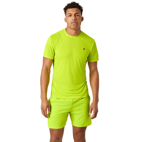 Bjorn Borg Ace Light T-shirt voor heren in limoengroen, gedragen vooraanzicht