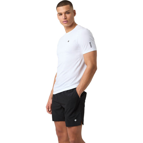 Bjorn Borg Ace Mesh Panel T-shirt voor heren in wit, gedragen vooraanzicht