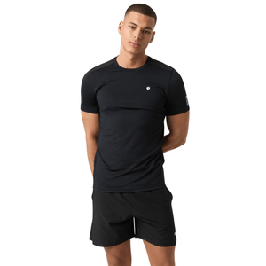 Bjorn Borg Ace Mesh Panel T-shirt voor heren in zwart, gedragen vooraanzicht