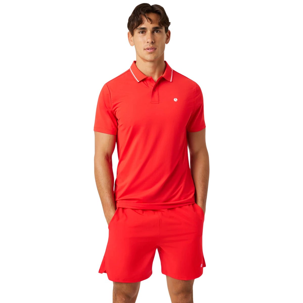 Björn Borg Ace Polo Shirt Flame Scarlet - op model