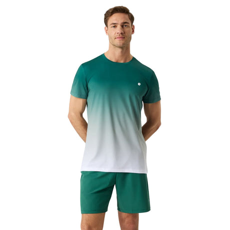 Bjorn Borg Ace T-shirt voor heren met groen-wit kleurverloop, vooraanzicht