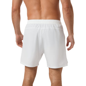 Achterzijde van de witte Bjorn Borg Ace Racquet short voor heren
