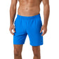 Achterzijde van de helderblauwe Bjorn Borg Ace sportshort, gedragen