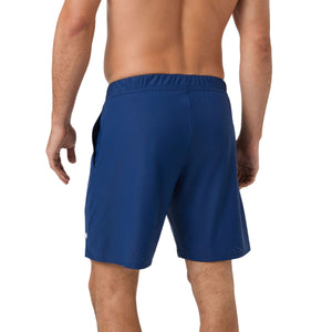 Marineblauwe Bjorn Borg Ace sportshort voor heren, gedragen zijaanzicht