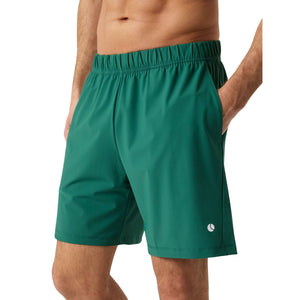 Groene Bjorn Borg Ace sportshort voor heren met steekzak, gedragen vooraanzicht