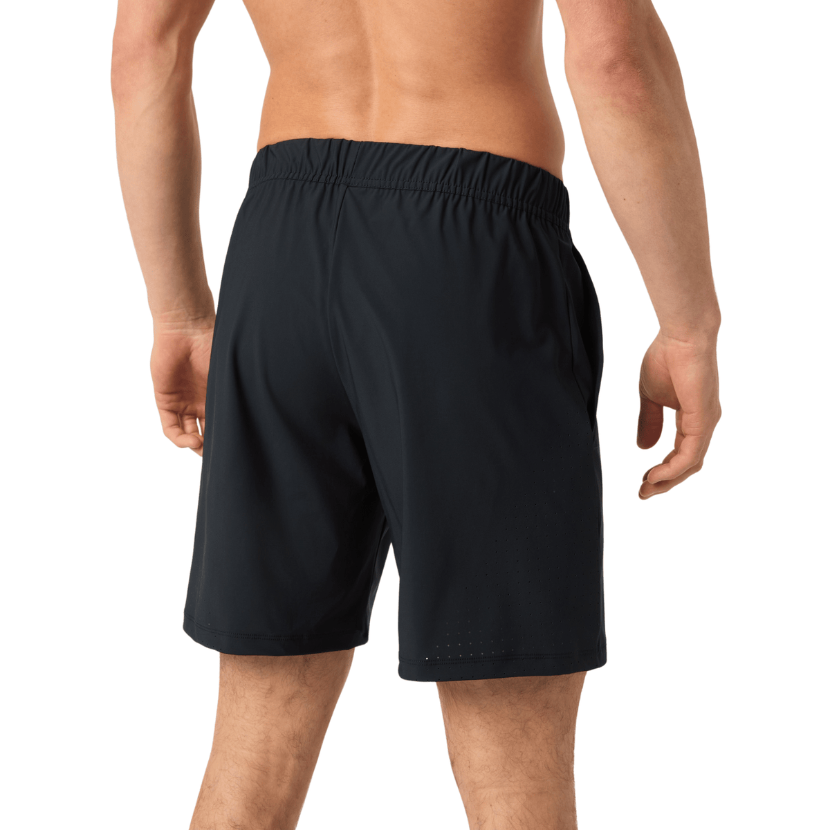 Achterzijde van de zwarte Bjorn Borg Ace sportshort, gedragen door een model