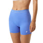 Bjorn Borg Ace strakke short voor dames in korenblauw, gedragen vooraanzicht