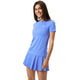 Bjorn Borg Ace slim fit T-shirt voor dames in korenblauw, gedragen vooraanzicht
