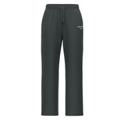Vooraanzicht van de donkergrijze Bjorn Borg Essential joggingbroek met trekkoord in de taille