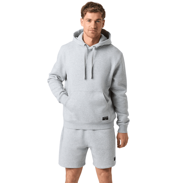 Bjorn Borg Centre hoodie voor heren in grijsmelange, gedragen vooraanzicht