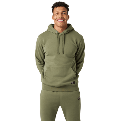 Bjorn Borg Centre hoodie voor heren in legergroen, gedragen vooraanzicht