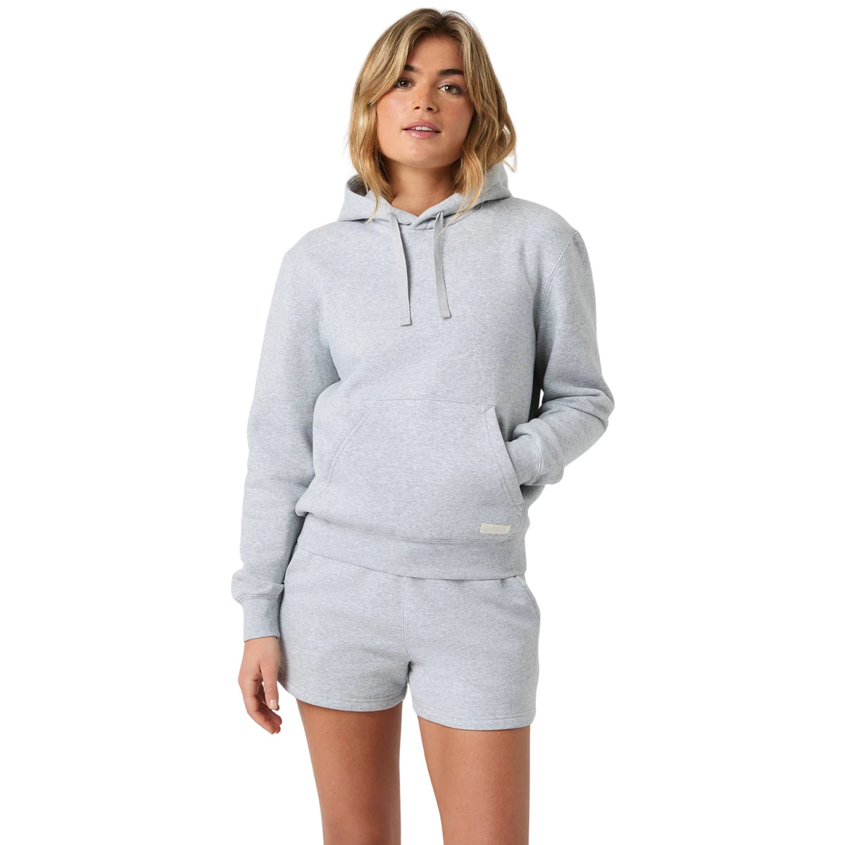Björn Borg Centre Hoodie W Light Grey Melange - op model
