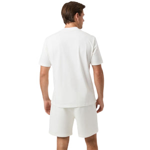 Achterzijde van het gebroken witte Centre oversized T-shirt, gedragen