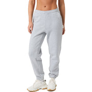 Vooraanzicht van de lichtgrijze Bjorn Borg Centre Sweatpants W met elastische taille