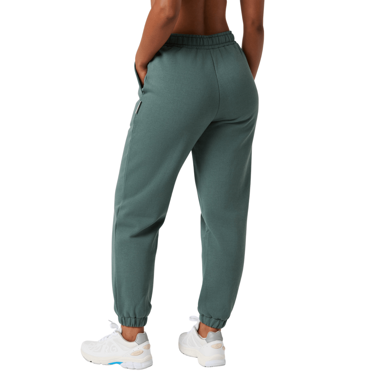 Zijaanzicht van de saliegroene Bjorn Borg Centre Sweatpants W dames joggingbroek