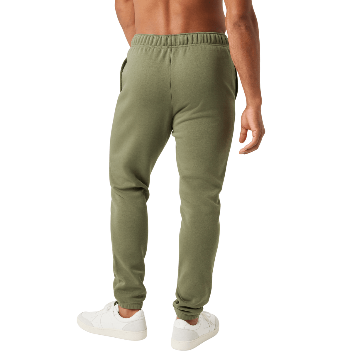 Achterzijde van de olijfgroene Bjorn Borg joggingbroek op model