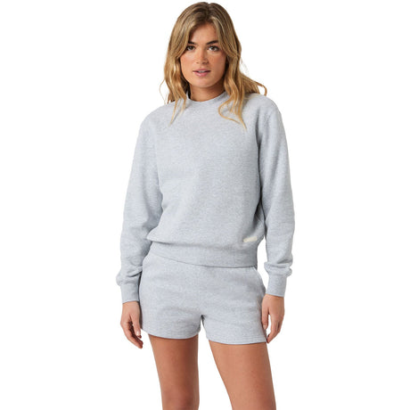 Vooraanzicht van model in het grijs gemeleerde Bjorn Borg Centre Sweatshirt W met short