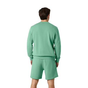 Achteraanzicht van het mintgroene Bjorn Borg Centre Sweatshirt met ronde hals en ribboord