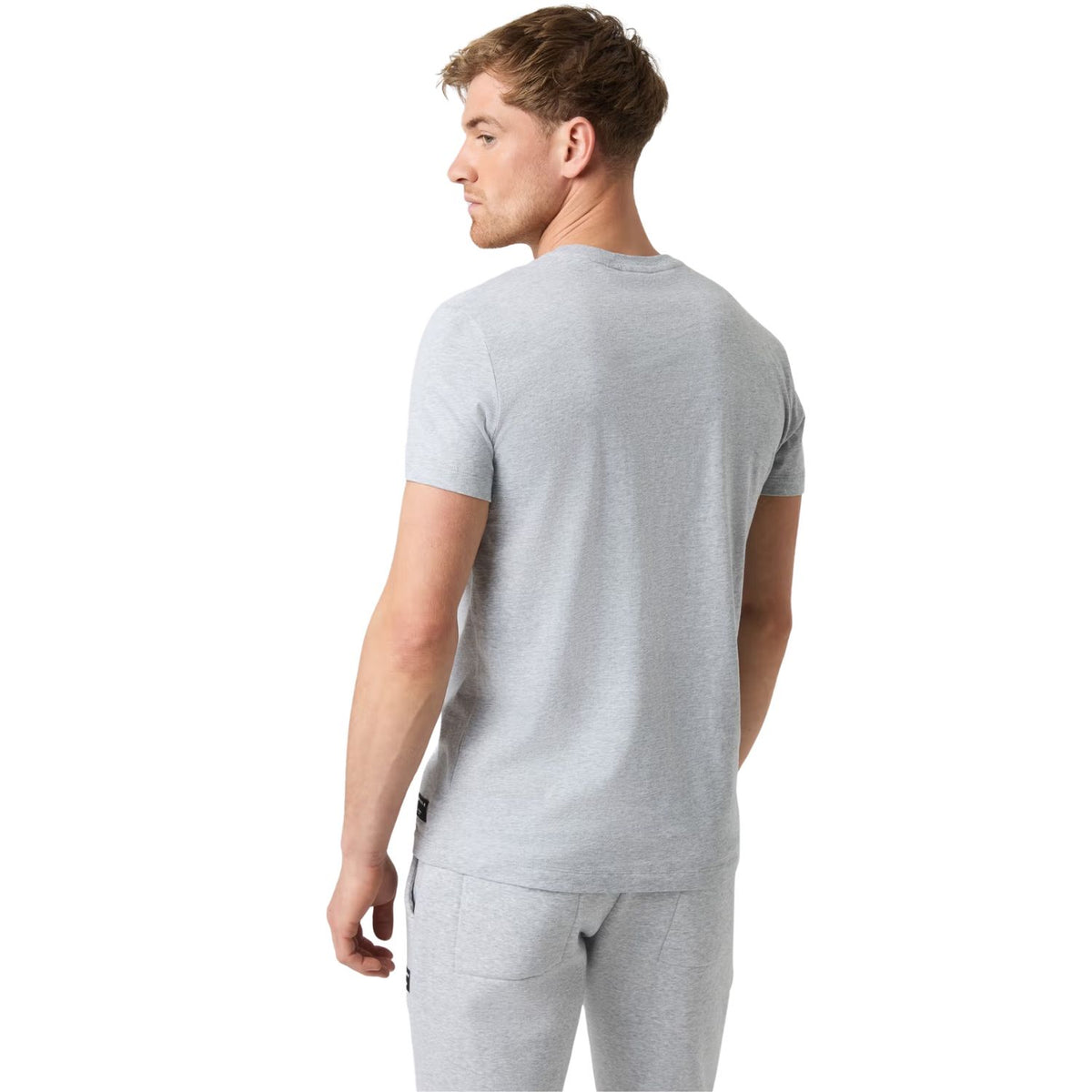 Achterzijde van het grijsmelange Bjorn Borg Centre T-shirt, gedragen