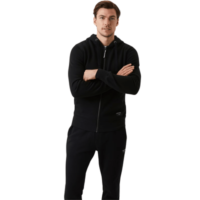 Sweat à capuche Björn Borg Centre Zip, noir