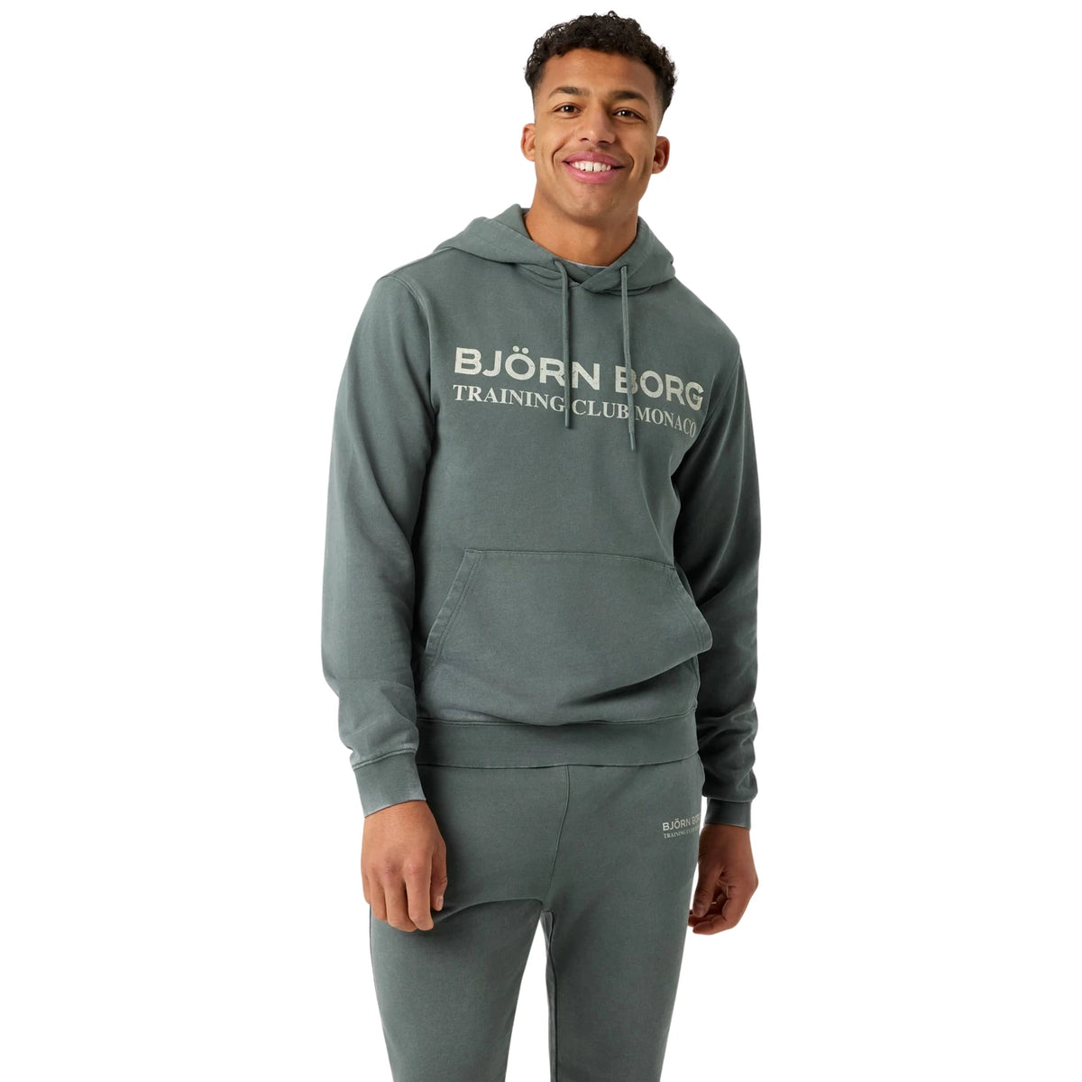 Björn Borg Classic Print Hoodie Urban Chic - op model