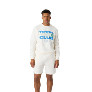 Volledig aanzicht van het gebroken witte Classic Print Sweatshirt met bijpassende short