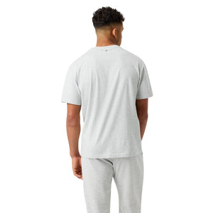 Achteraanzicht van het grijs gemeleerde Bjorn Borg Classic Print T-shirt met korte mouwen