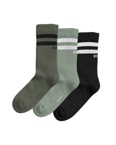 Björn Borg Core Crew Sock Black/Green (3 Pack) - 