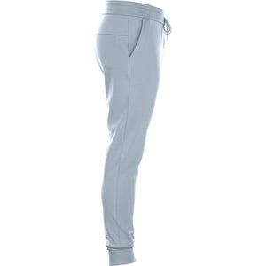 Schuin zijaanzicht van de lichtblauwe Bjorn Borg Essential 1 Pants joggingbroek