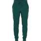 Vooraanzicht van de donkergroene Essential 1 Pants met trekkoord in de brede tailleband