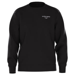 Productfoto vooraanzicht van het zwarte Bjorn Borg Essential 1 Sweatshirt met borstlogo