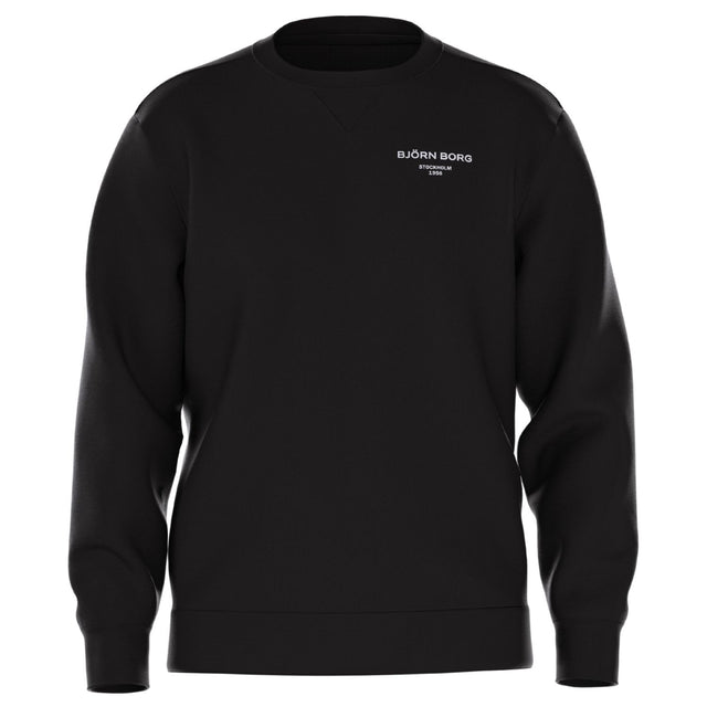 Productfoto vooraanzicht van het zwarte Bjorn Borg Essential 1 Sweatshirt met borstlogo