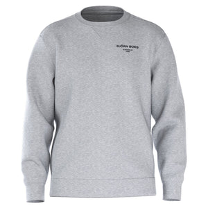 Vooraanzicht van het lichtgrijze Bjorn Borg Essential 1 Sweatshirt met klein borstlogo