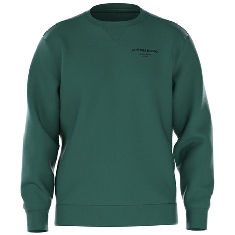 Vooraanzicht van het donkergroene Bjorn Borg Essential 1 Sweatshirt met borstlogo
