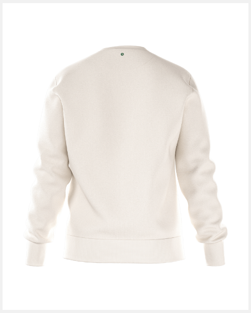 Achterzijde van de gebroken witte Bjorn Borg Essential 1 sweater voor heren