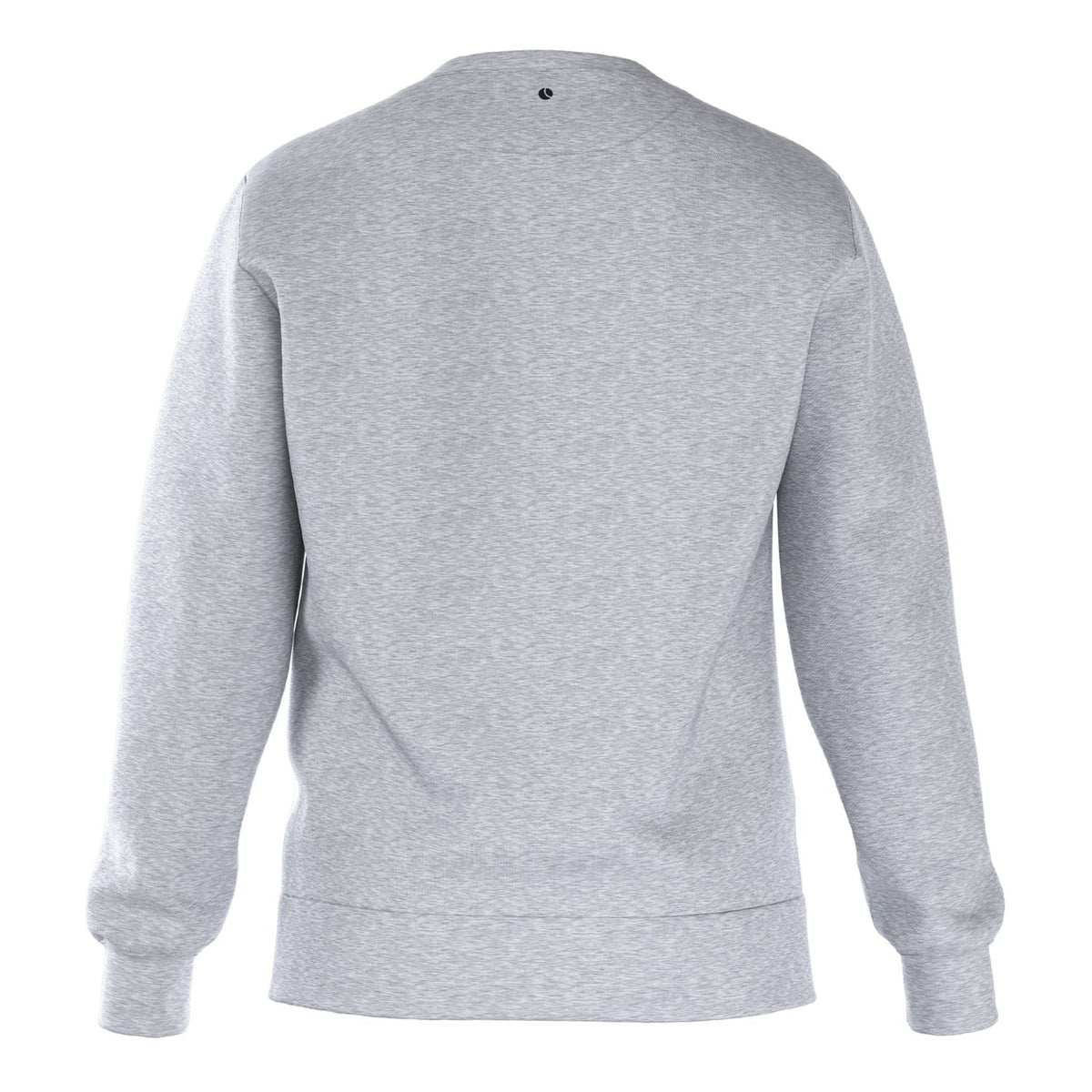 Achterzijde van de grijsmelange Bjorn Borg Essential 1 sweater voor heren