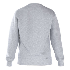 Achterzijde van de grijsmelange Bjorn Borg Essential 1 sweater voor heren