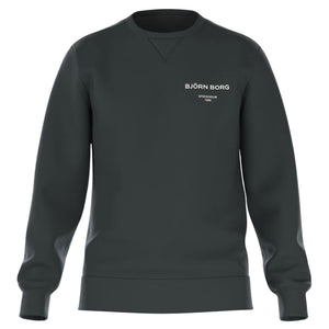 Bjorn Borg Essential 1 sweater voor heren in donkergroen, vooraanzicht met logo