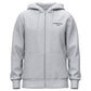 Vooraanzicht van de lichtgrijze Bjorn Borg Essential 1 Zip Hoodie met borstlogo en rits