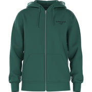 Vooraanzicht van de donkergroene Bjorn Borg Essential 1 Zip Hoodie met doorlopende rits