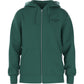 Vooraanzicht van de donkergroene Bjorn Borg Essential 1 Zip Hoodie met doorlopende rits