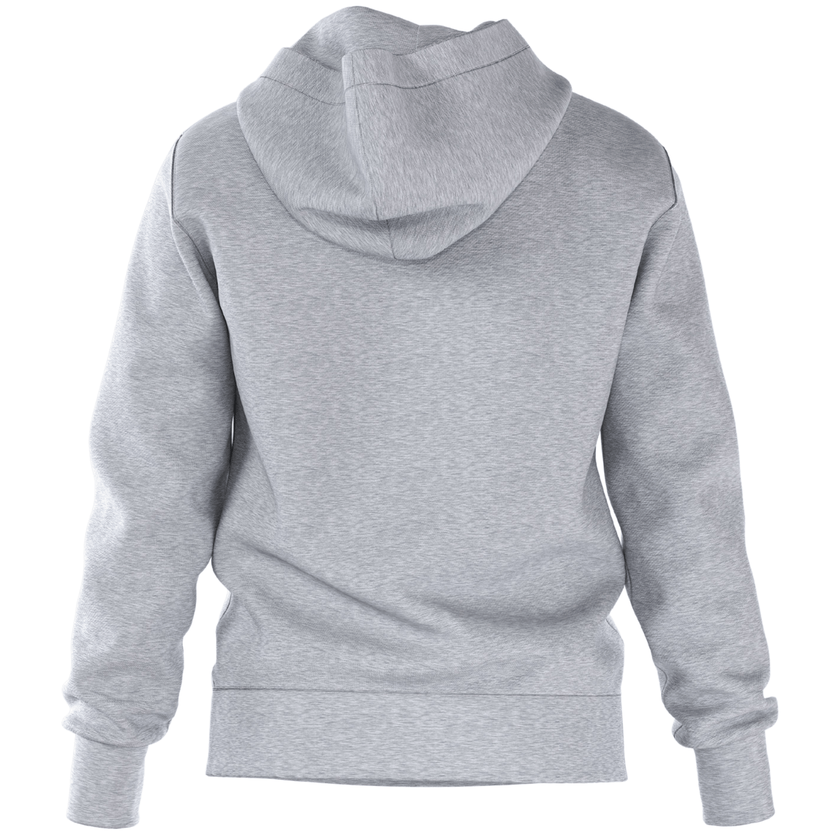 Achterzijde van de grijs gemeleerde Bjorn Borg Essential 4 Hoodie met capuchon