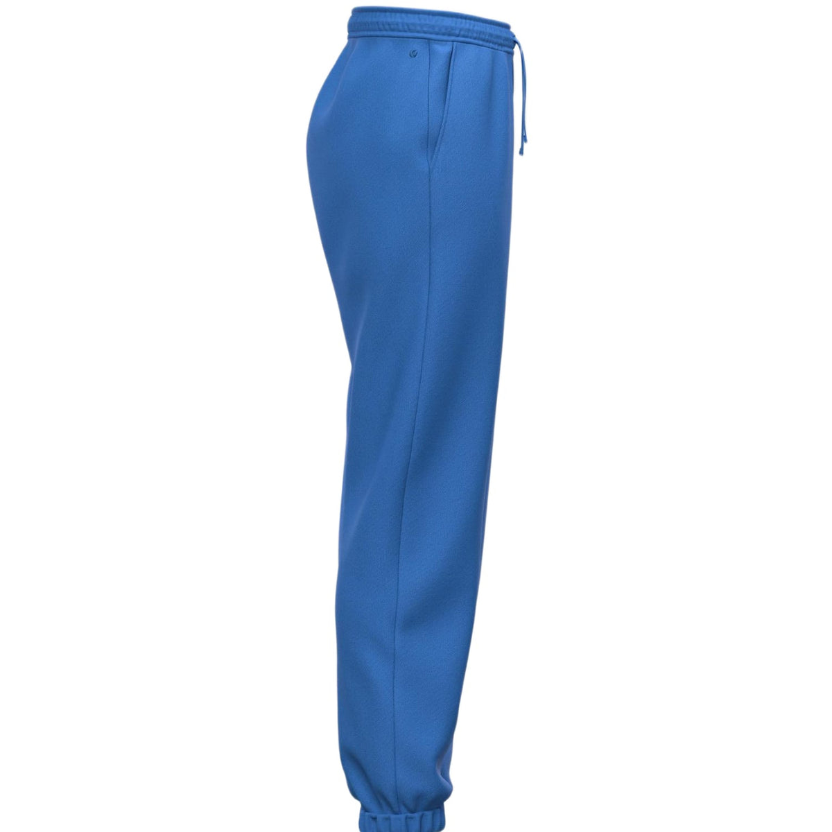 Schuin zijaanzicht van de blauwe Bjorn Borg Essential 4 Sweatpants W met trekkoord