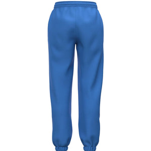 Achterzijde van de blauwe Bjorn Borg Essential 4 Sweatpants W met elastische enkelboorden
